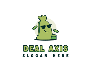 Money Coins Cartoon logo