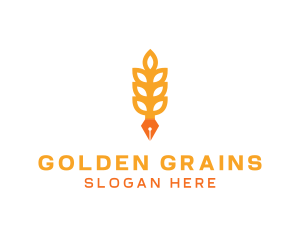 Rice Grain Pen logo design