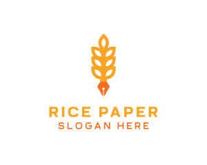 Rice Grain Pen logo design