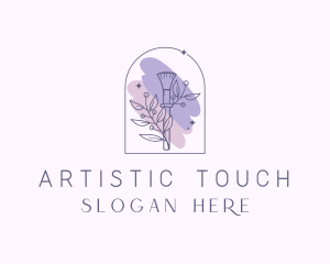 Natural Cosmetics Brush logo design