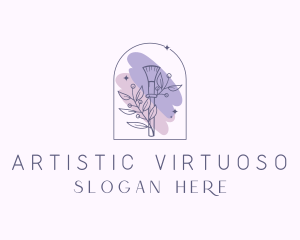 Natural Cosmetics Brush logo design