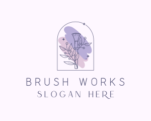 Natural Cosmetics Brush logo design