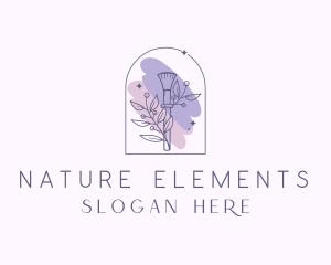 Natural Cosmetics Brush logo design