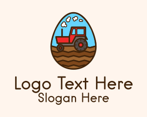 Agricultural Tractor Egg Logo