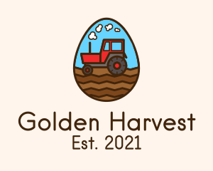 Agricultural Tractor Egg logo design