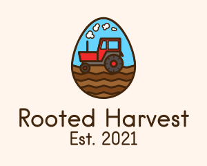 Agricultural Tractor Egg logo design