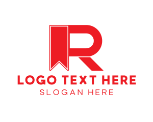 Tag Ribbon Letter R logo