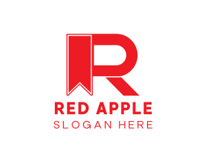 Red Ribbon R logo design