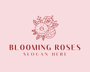 Rose Donut Pastry logo design