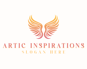 Heavenly Angel Wings logo design