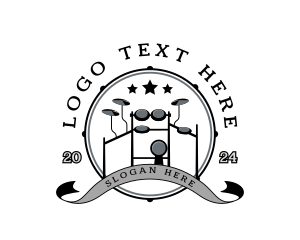 Music Drum Kit Logo