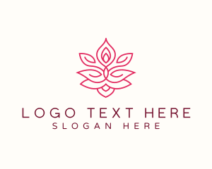 Yoga Lotus Meditation Logo