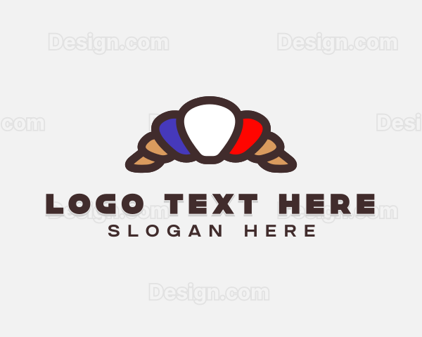 French Croissant Bread Logo