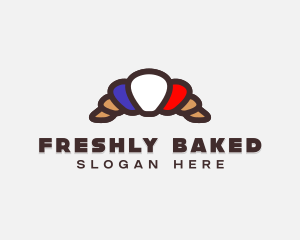 French Croissant Bread  logo design