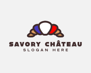 French Croissant Bread  logo design