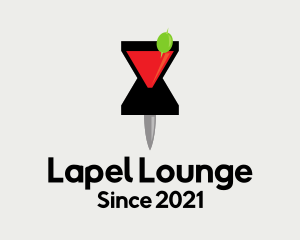 Cocktail Location Pin logo design