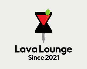 Cocktail Location Pin logo design