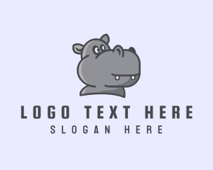 Cute Cubby Hippopotamus logo