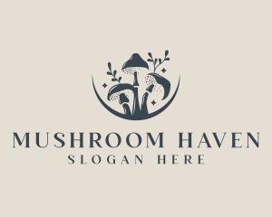 Mushroom Organic Nature logo design