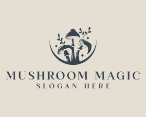 Mushroom Organic Nature logo design