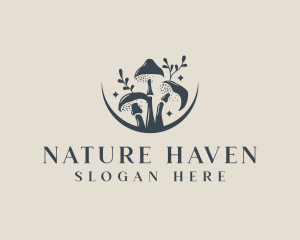 Mushroom Organic Nature logo design