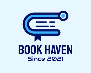 Tech Book Bookmark logo design