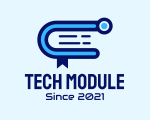 Tech Book Bookmark logo design