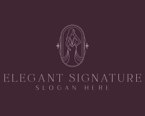 Elegant Woman Gown logo design