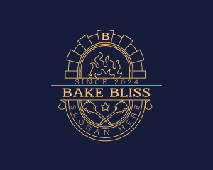 Flame Paddle Oven logo design