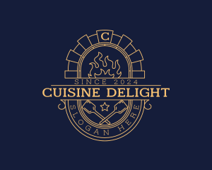 Flame Paddle Oven logo design