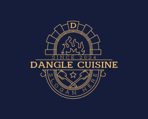 Flame Paddle Oven logo design