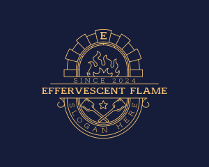 Flame Paddle Oven logo design