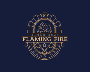 Flame Paddle Oven logo design