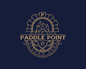 Flame Paddle Oven logo design