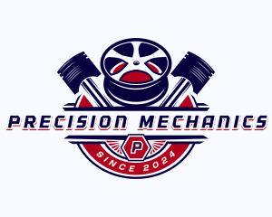 Automotive Piston Mechanic logo design