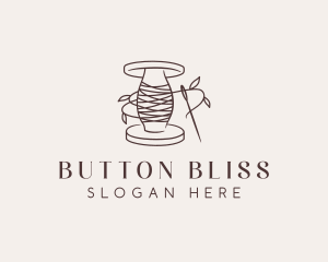 Sewing Thread Needle logo design