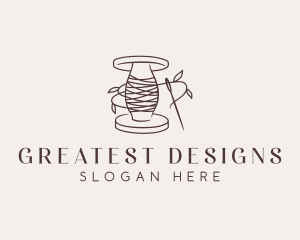 Sewing Thread Needle logo design