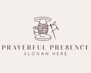 Sewing Thread Needle logo design