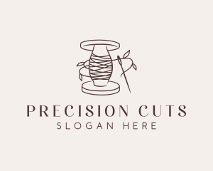 Sewing Thread Needle logo design