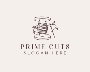 Sewing Thread Needle logo design