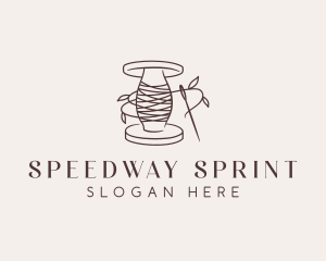 Sewing Thread Needle logo design