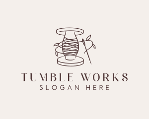 Sewing Thread Needle logo design