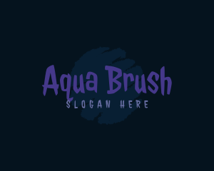 Grunge Brush Graffiti logo design