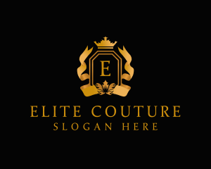 High End Ribbon Crown  logo design