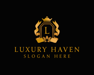 High End Ribbon Crown  logo design