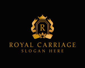 High End Ribbon Crown  logo design