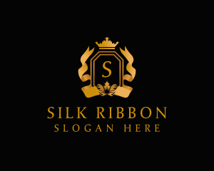 High End Ribbon Crown  logo design