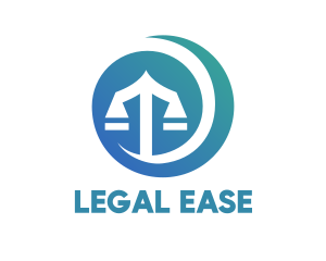 Modern Legal Scales Circle logo