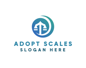 Modern Legal Scales logo design