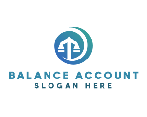 Modern Legal Scales logo design